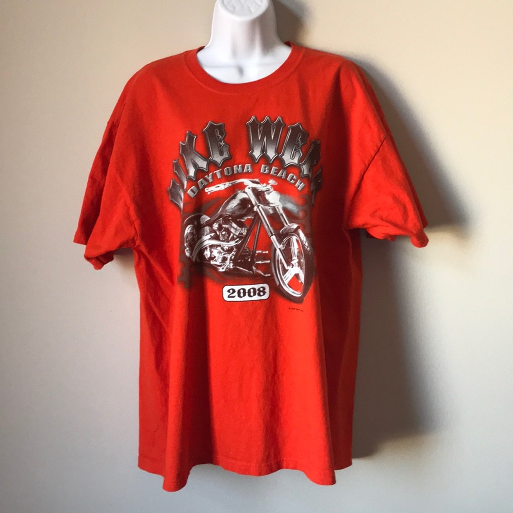 Daytona Beach 2008 Bike Week T-Shirt Orange